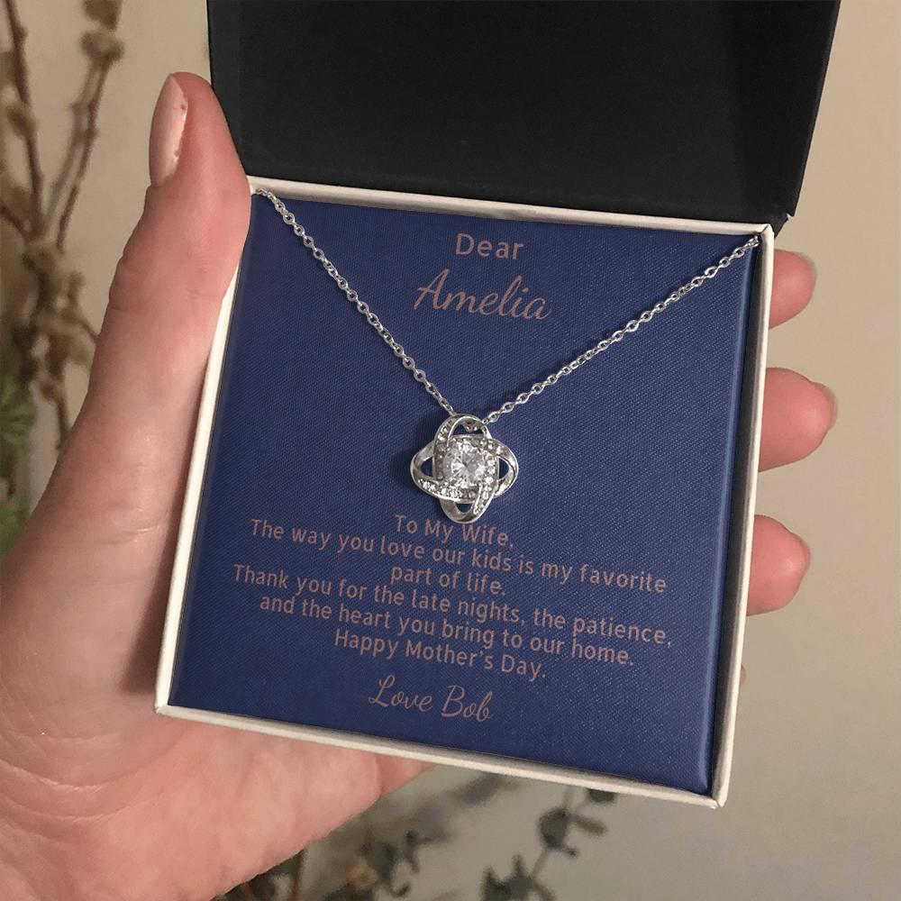 Mother of Our Kids — Personalized Message-Card Necklace Gift for Wife (Mother’s Day)