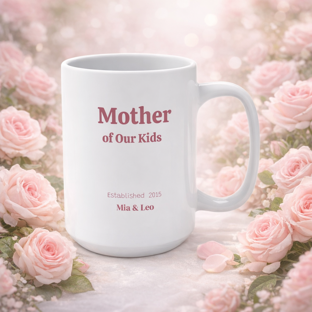 Mother of Our Kids Mug — Gift for Wife from Husband (Personalized)