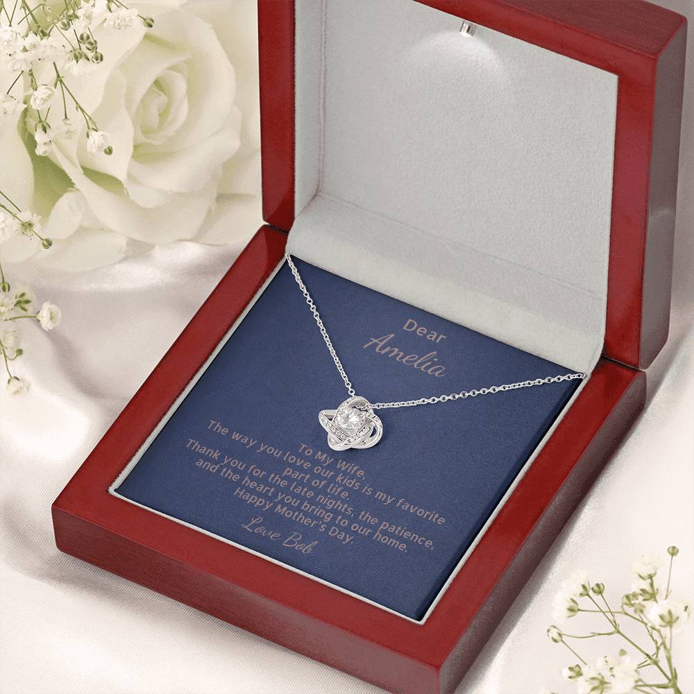 Mother of Our Kids — Personalized Message-Card Necklace Gift for Wife (Mother’s Day)